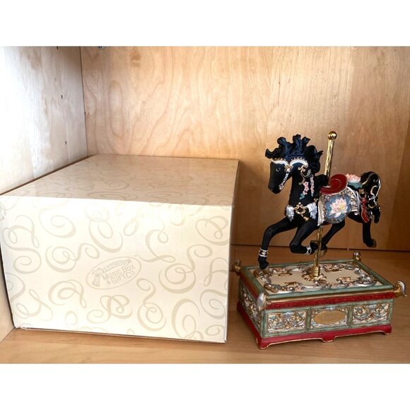 SF Music Box Co Chinoiserie Carousel Horse Ltd Ed Maureen Drdak Chariots of Fire - Picture 2 of 16